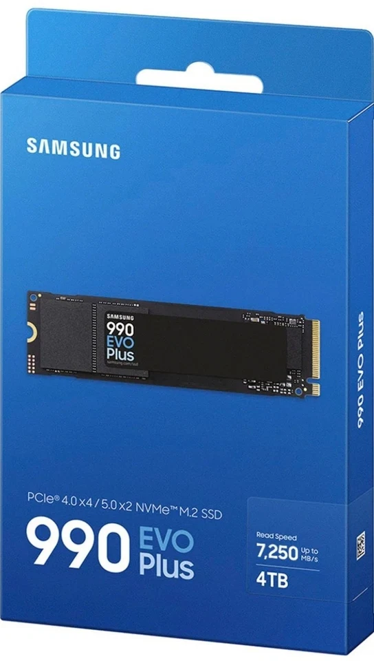 Samsung SSD 990 EVO Plus 4TB M.2 2280 PCIe Gen 4x4/5x2 NVMe 7250mb/S