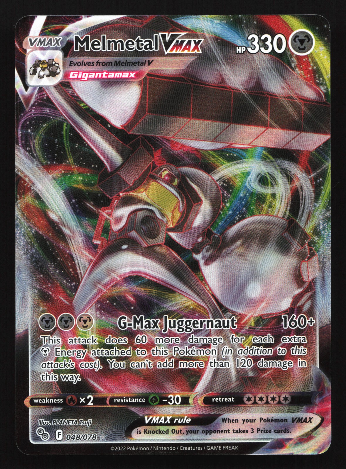 Melmetal VMAX 048/078 Pokemon GO Ultra Rare Pokemon Card