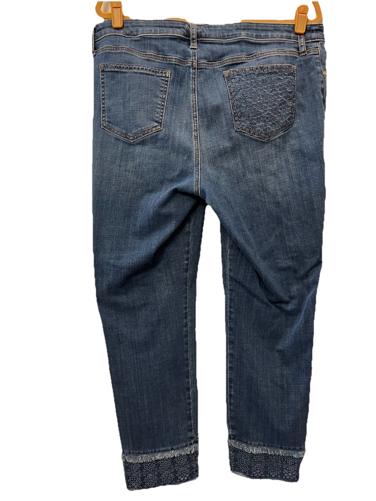 Chico’s Eyelet/Patchwork So Slimming Girlfriend S… - image 2