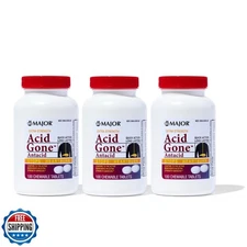 Major Acid Gone Extra Strength Antacid Chewable Tablets - Anti-Acid Relief - 