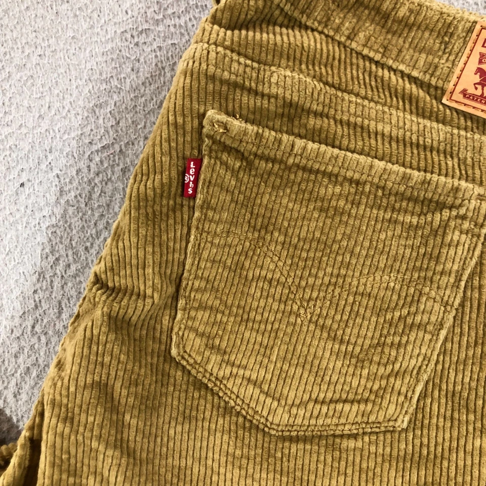 levis corduroy pants womens tag 33x30 cotton beige fits (33x29) - Image 2 of 4