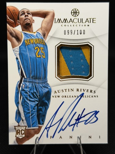 2012 Panini Immaculate Collection - Auto Patch Austin Rivers /100 (AU, MEM, RC)