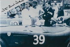Ian Stewart 1953 British Grand Prix F1 signed photo Jaguar C Type D Le Mans