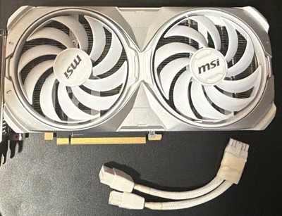 MSI GeForce RTX 4070 Ti SUPER 16GB VENTUS 2X White OC Dual Fan Card W/ Connector