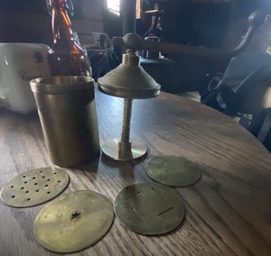 RARE Solid BRASS  KK SALTY MAKING MACHINE Kitchenware VINTAGE