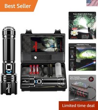Linterna 30W Brillante y Duradera | 10000 Lúmenes para Camping, Senderismo y Emergencias