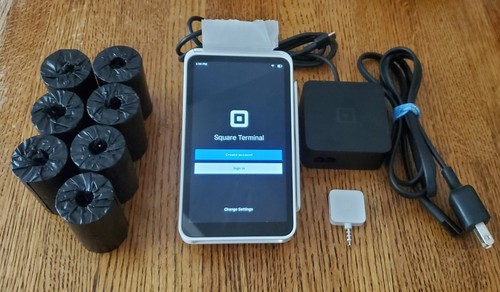 Square Terminal -Portable Wireless Credit/Debit Card Reader-White