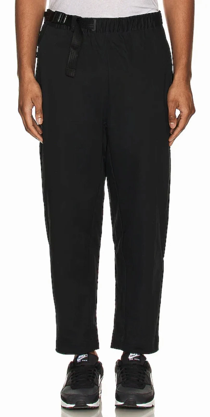 NIKE Sportswear Tech Pack Woven Belted Black Ankle Length Pants NEW Mens Sz L