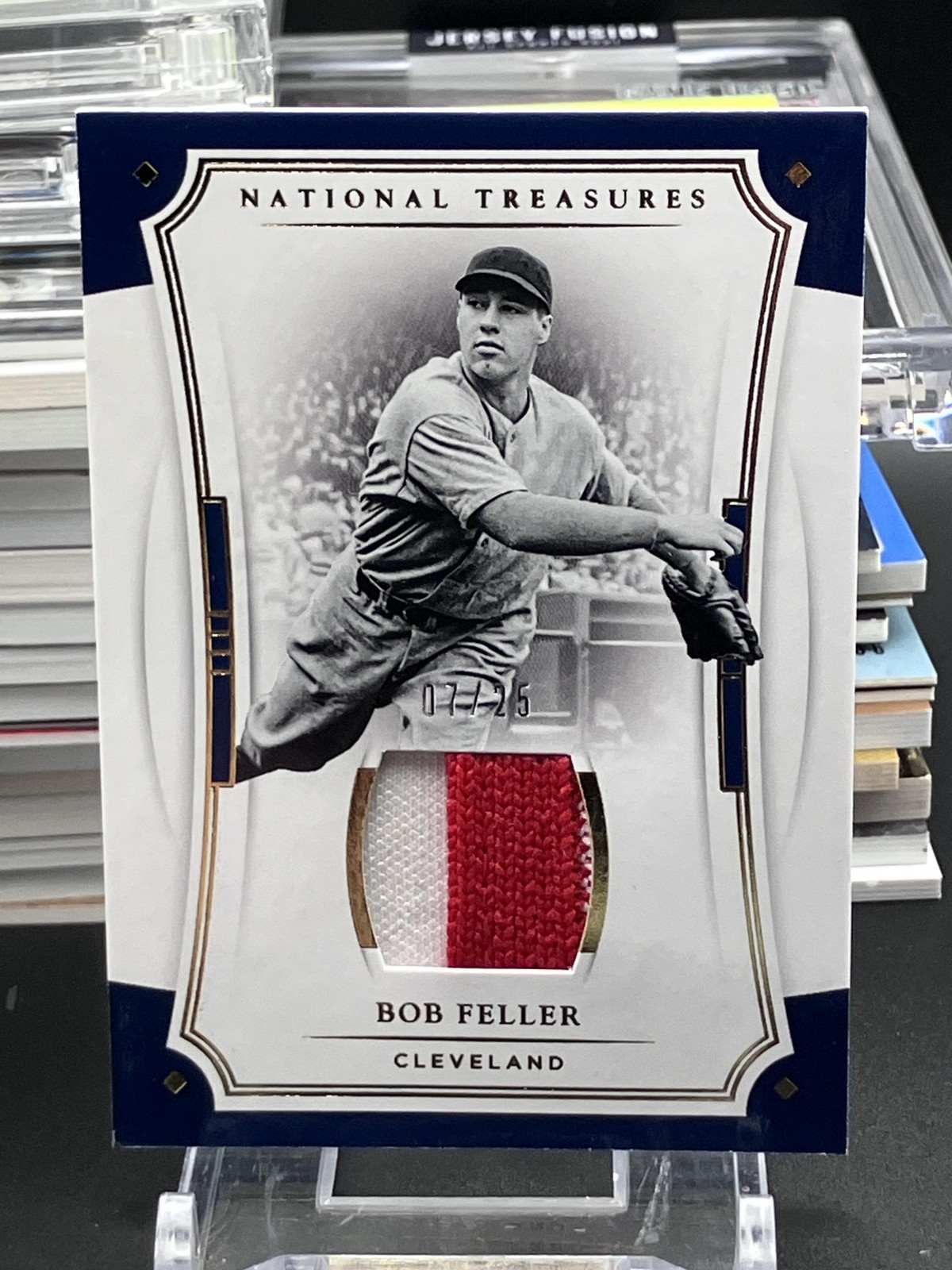 2017 Panini National Treasures #145 Bob Feller 07/25 Old Timers Worn Patch