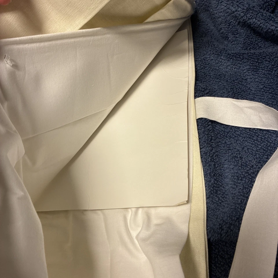 "Falda de cama de algodón esencial Pottery Barn PB 18"" Drop King marfil blanco roto nueva sin etiquetas" Foto 3 de 4