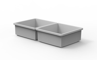 Buzbe BZB2X2B 2 Customizable 2x2 Bins