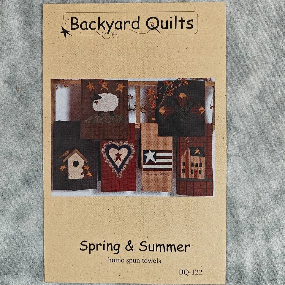 Backyard Quilts Spring & Summer Homespun Towel Patterns BQ-122 Lisa Bongean - Image 2 of 3
