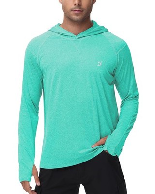 Mens UPF 50 Sun Hoodie Quick Dry UV Protection Fishing Shirt Athletic Top
