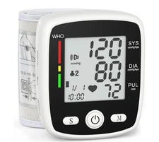 Automatic Digital Wrist Blood Pressure Monitor BP Cuff Gauge Machine W/ Talking