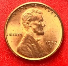 1952-S Lincoln Wheat Cent Penny GEM RD BU From an Original Bank Roll