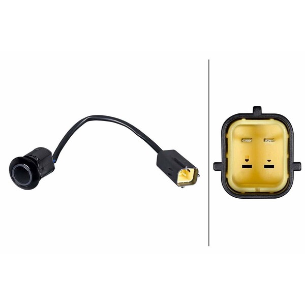 Sensor Einparkhilfe Hinten Gesteckt 2-Polig Hella FüR Hyundai Santa-image