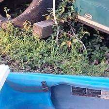 Blue Sit-In Kayak with Paddle, Seat, and Foam Block