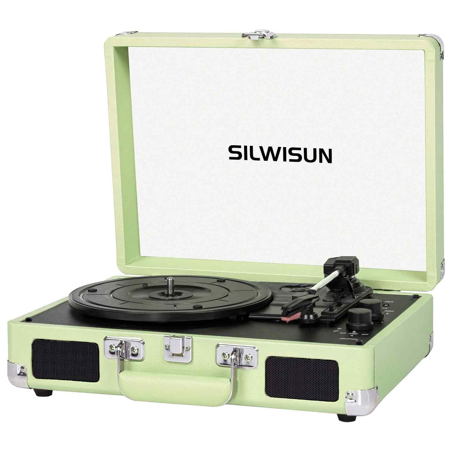Bluetooth Record Player with Built-in Speakers and Recording Function  -image