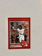 2025 Panini Score Football Shedeur Sanders Red Rookie RC /25 Glitter