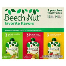 Favorite Flavors Variety Pack, 6 Months  12 Months, 9 Pouches, 3.5 oz 99 g 