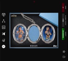 DIGITAL Topps WWE Slam 25 - EVOLUTION THEN & NOW MAT RELIC Blue - BAYLEY