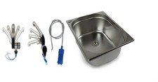 Sp&uuml;lbecken 325x265x150 + Wasserhahn Tauchpumpe Camping Sp&uuml;le Waschbecken T4/5/6