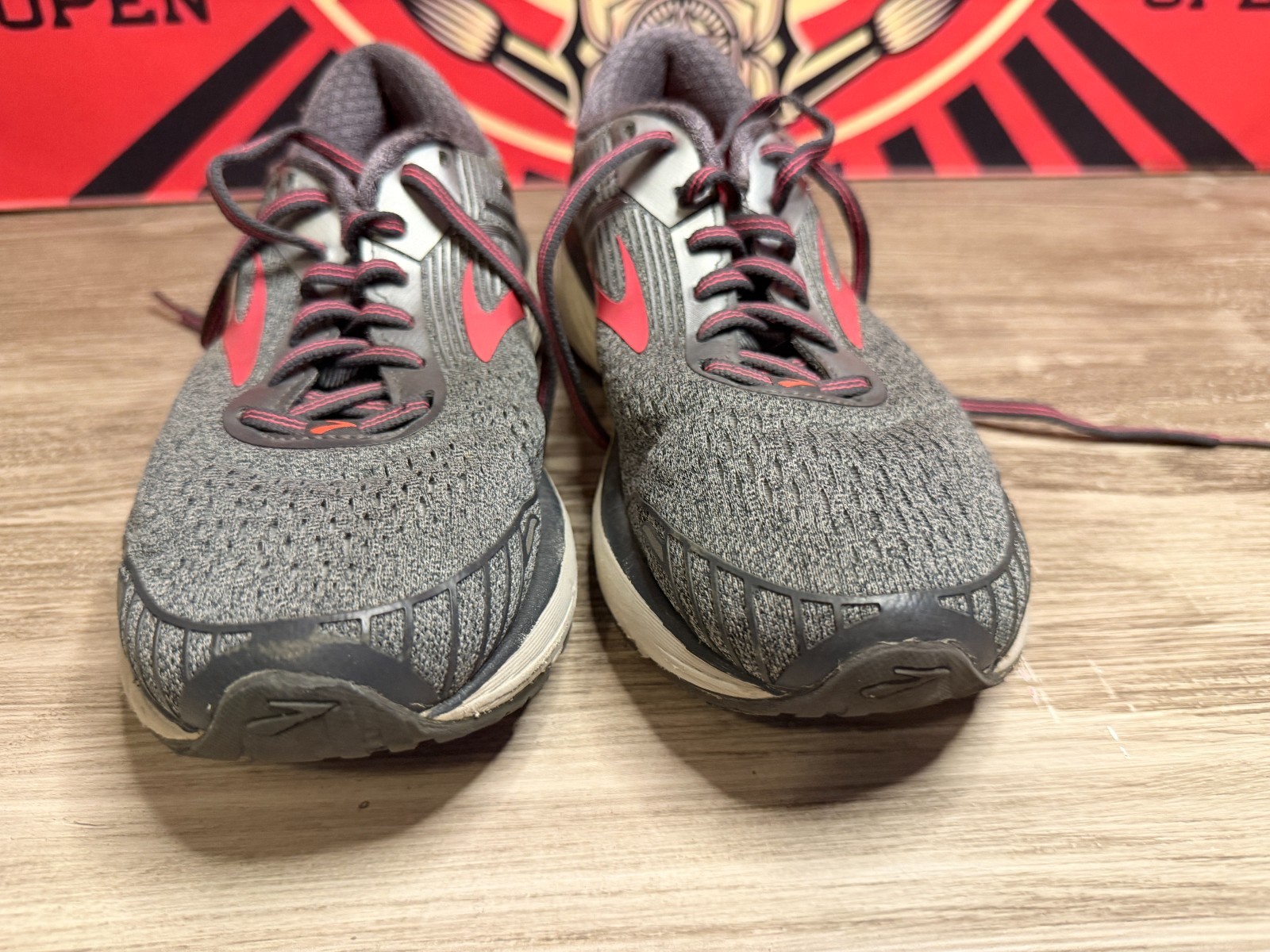 BROOKS ADRENALINE GTS 18 | Ebony/Pink/Silver | WOMEN'S 9 | Good used condition! thumbnail 6