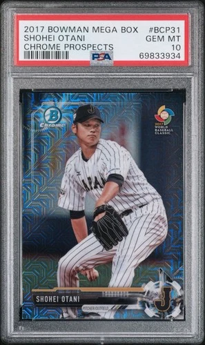 2017 Bowman Chrome Mega Shohei Ohtani RC rookie card #BCP31 PSA 10 GEM MINT