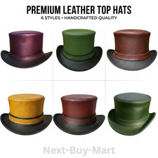 Steampunk Leather Top Hat Victorian hats Gothic Halloween Costume hats
