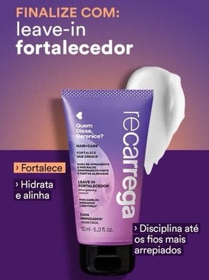 Boticário  Quem Disse Berenice Leave-In Fortalecedor Recarrega os Fios, 150ml