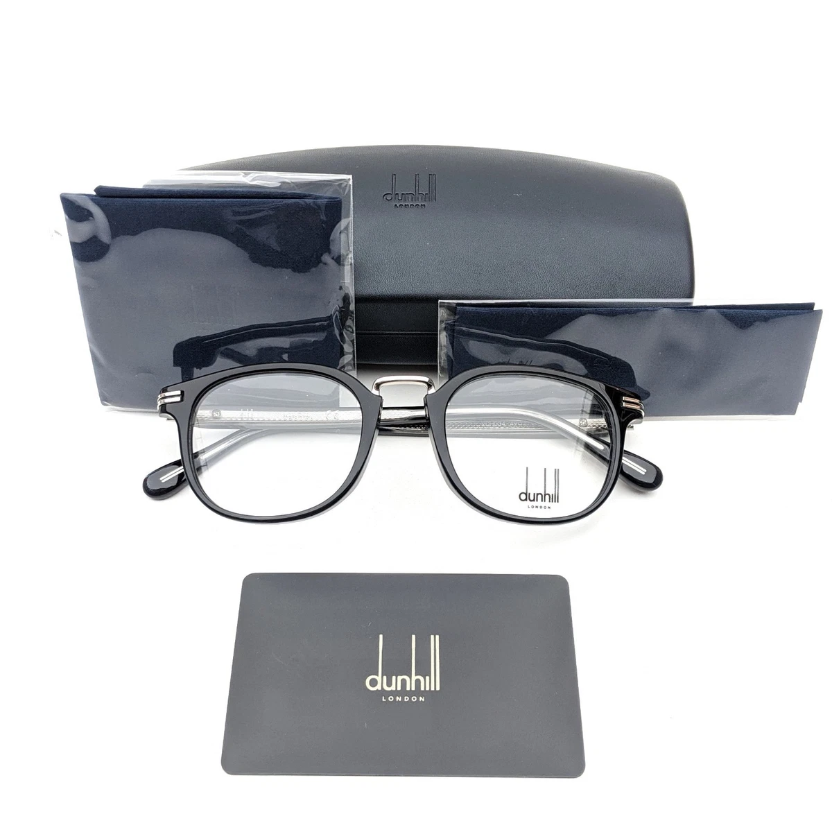 Dunhill Black Titanium Optical Frames With Rectangular Design - NWT DU0092OA Eyeglasses - dunhill Authorized Retailer  main image 4