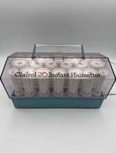 Clairol 20 Instant Hairsetter Hot Rollers Blue Case No Clips C20S Tested Read