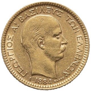 Griechenland Georgios I. 20 Drachmen 1884 Gold [w_6297]