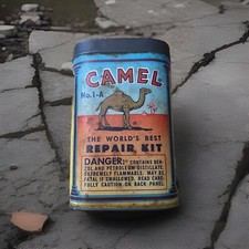 VINTAGE CAMEL RUBBER REPAIR KIT SEALED WITH CONTENTS MADE IN USA