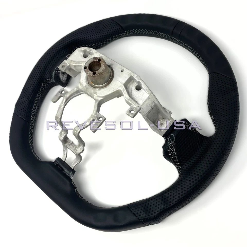 REVESOL серый стежок плоский кожаный руль для INFINITI FX35 FX37 FX50 QX70 - Изображение 3 из 4