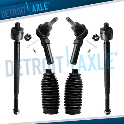 6pc Front Inner Outer Tie Rod Kit for Chevy Cobalt HHR Pontiac G5 Pursuit Saturn