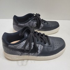 Nike Air Force 1 Low LV8 GS Snake Youth Size 7Y Black Shoes 820438-007