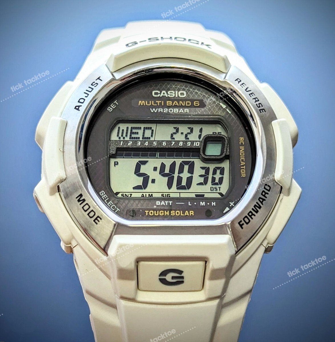 White Casio G Shock Solar Multiband 6 Watch Model GW-M850 White Casio G Shock Solar Multiband 6 Watch Model GW-M850