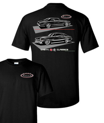 Classic Chevy Nova SS Super Sport Silhouette Black T-Shirt