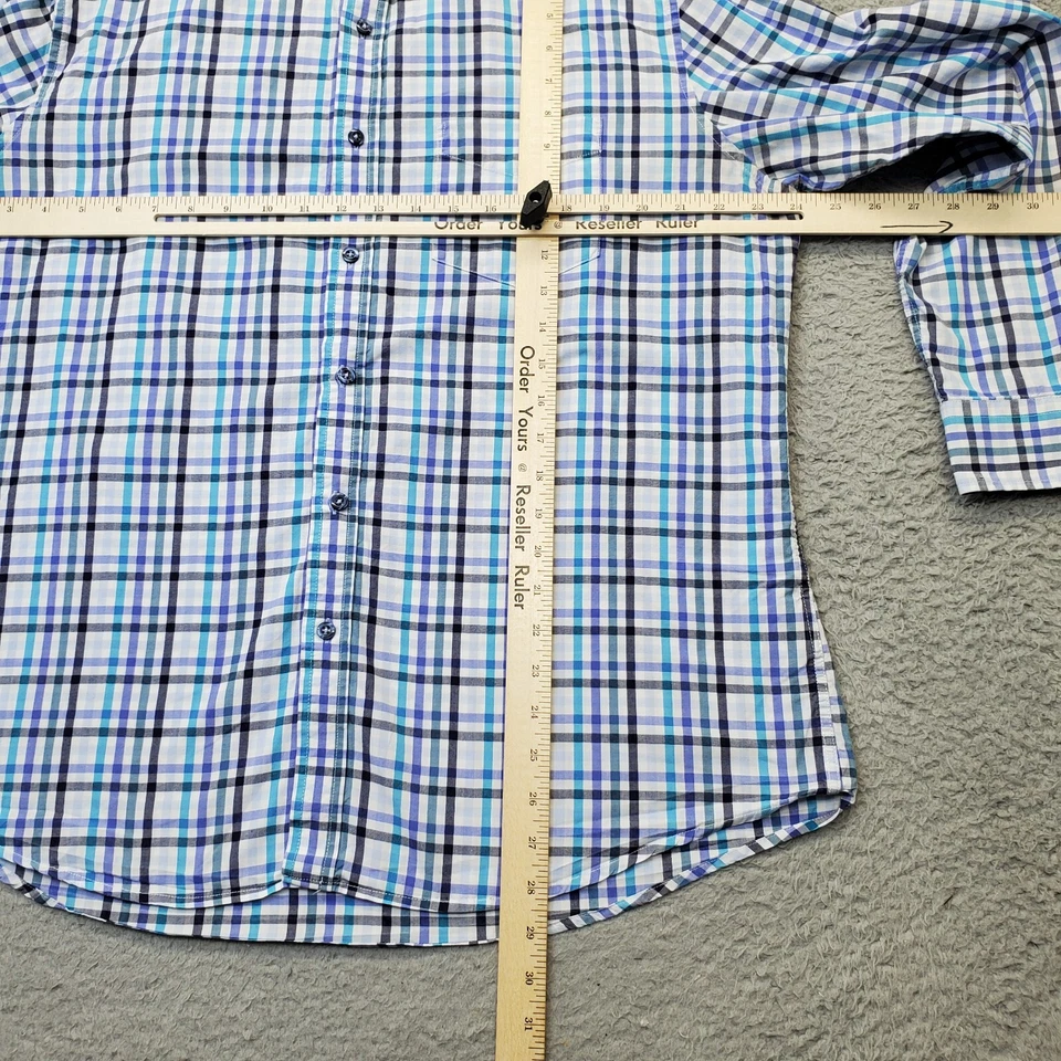 Tasso Elba Dress Shirt Mens Large Multi Plaid Long Sleeve Collared Button Down - Image 4 of 4