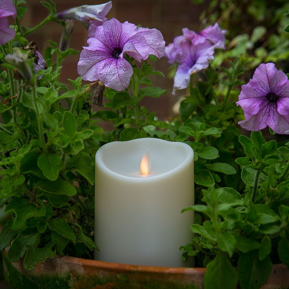 Luminara 3pcs Outdoor Flameless LED Candle Waterproof Plastic Unscented