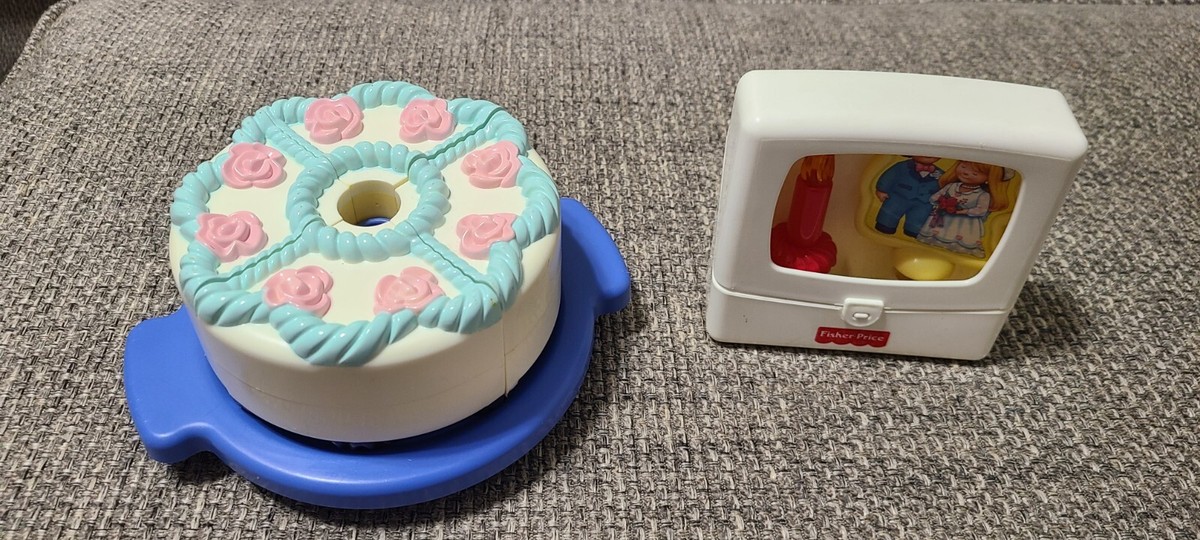 Fisher Price Fun With Food Wedding Birthday Cake Set 1998 3314