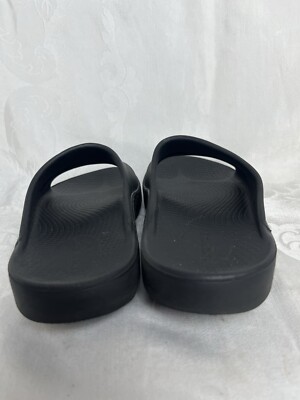Oofos Ooahh Sport Slide Sandals Unisex M6/W8 Solid Black Slip On