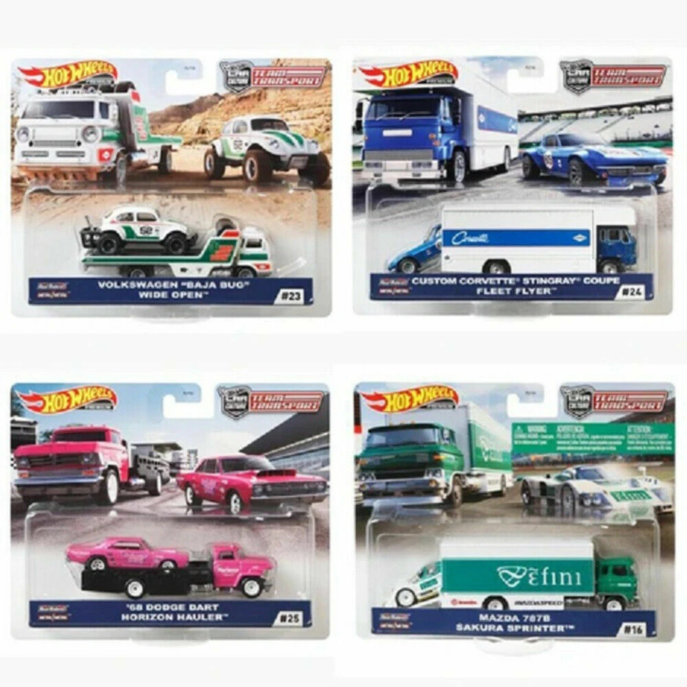 Hot Wheels Track Fleet 2024 Mix 1 Vehicles Case of 6