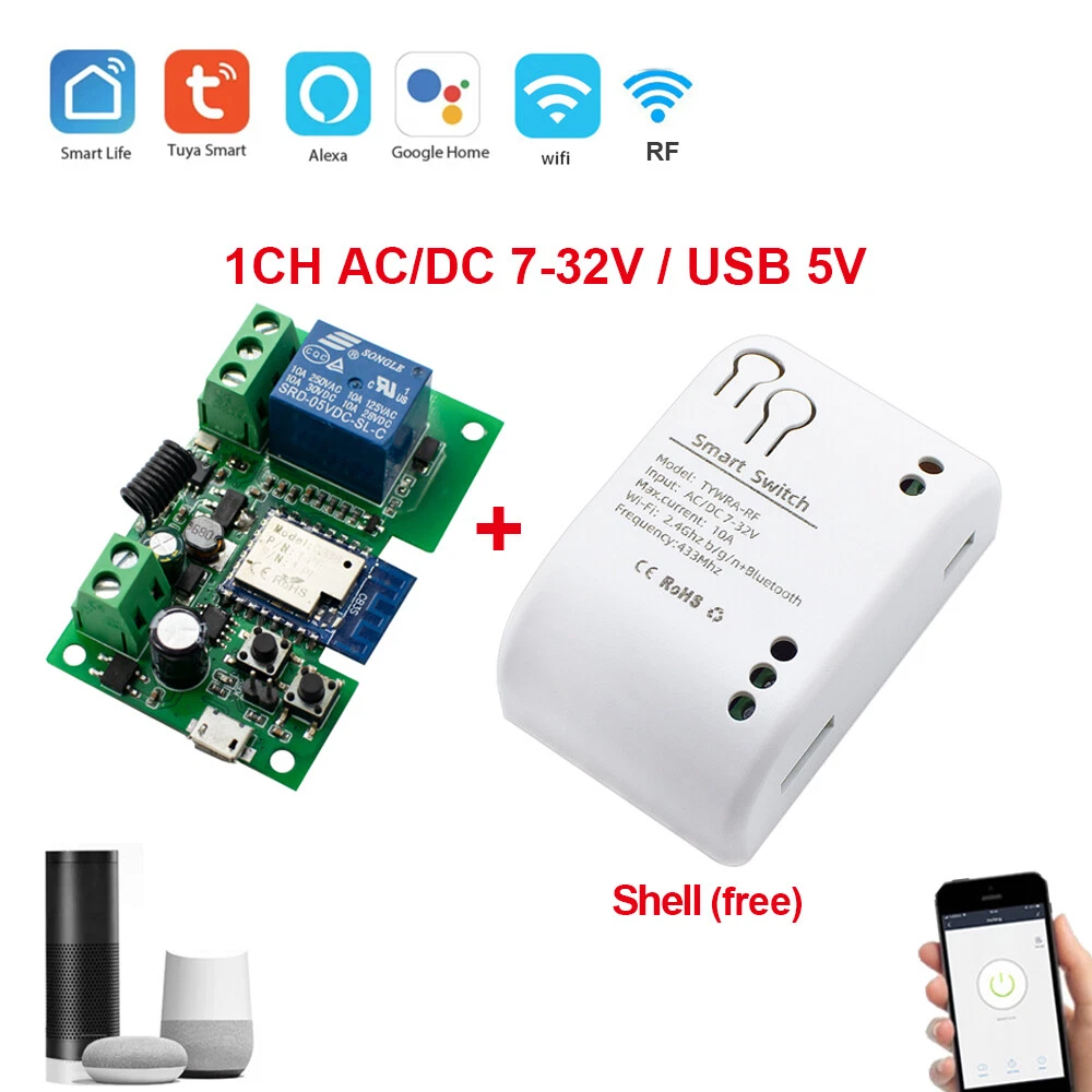 TUYA Wi-Fi Radio Switch Receiver Module DC 7V 12V 32V with Remote Control  Fr Ale