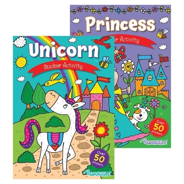 B&Q -  A4 Unicorn Or Princess Design My Fun Sticker Activity Book - Image 3