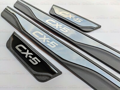 8pcs/Set Carbon Fiber Car Door Sill Strip Protector Universal Anti Scratch Bumper Car Front Rear Door Sill Sticker For Isuzu Npr Lorry Dmax Mux Etc I3331615959
