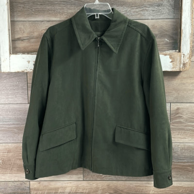 RAFAEL SUITS Women s Suedelike Polyester Jacket Zip Up Front Pockets Size 12