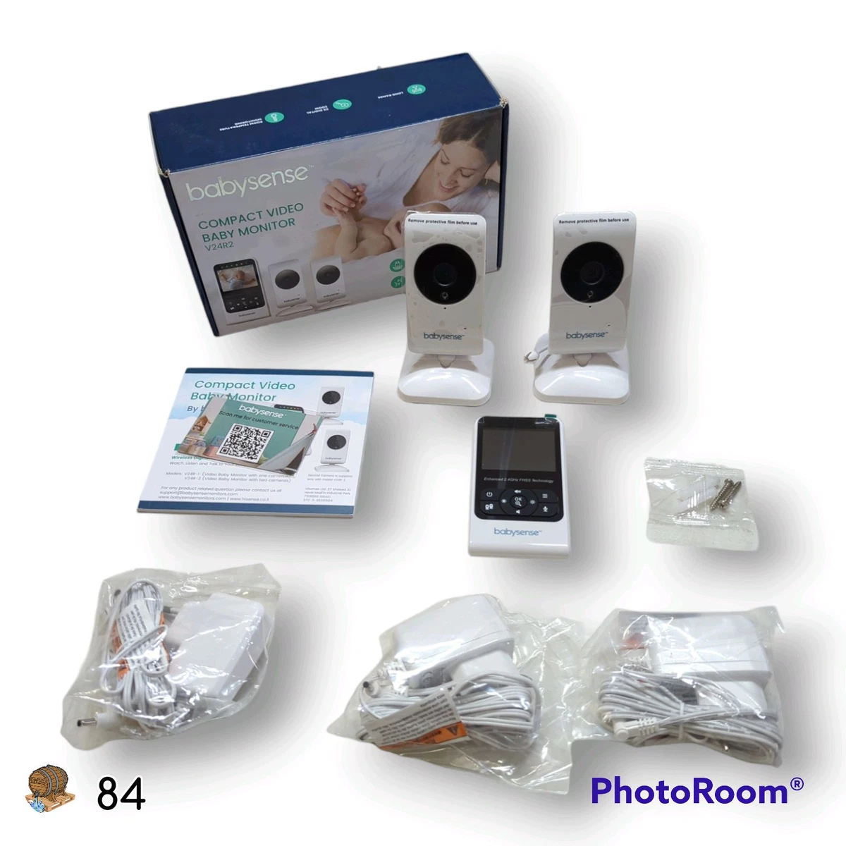 BABYSENSE V24R+2 Compact Video Baby Monitor with 2 Cameras