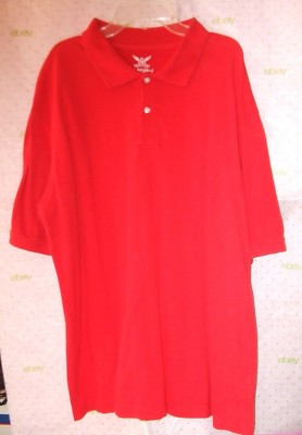 Boys FADED GLORY 18H xxL RED POLO shirt short sleeve top RIBBED TEXT cleaned